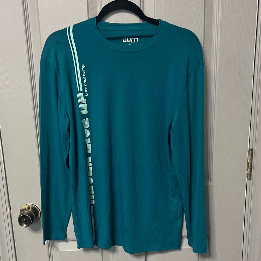 EUC Teal Green Burn Boot Camp Long-Sleeved Top- Size Small